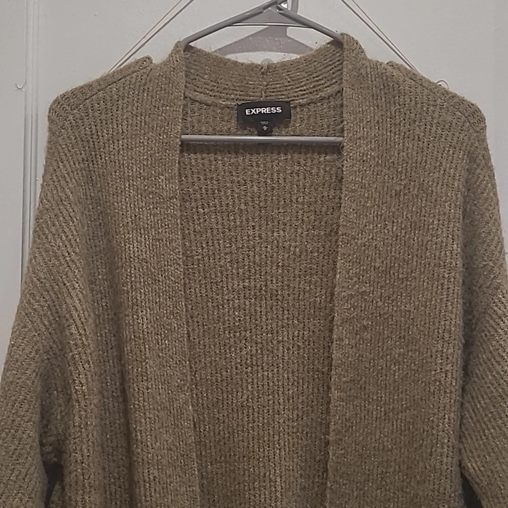 Express Green Duster Cardigan - Picture 3 of 6